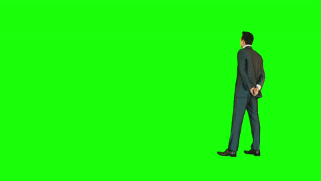 Businessman using digital screen