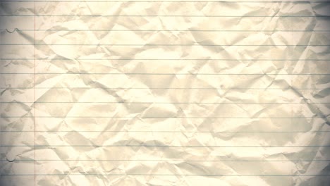 Paper-background-stop-motion-animation-crumpled-lined-school-pad-notes-loop-4k