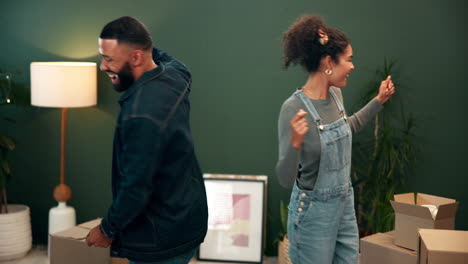 happy couple celebrating new home