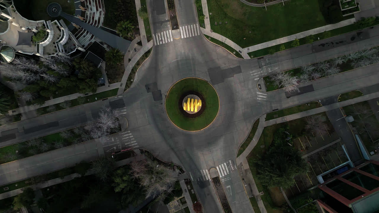 calle circular ciudad empresarial drone shot chile