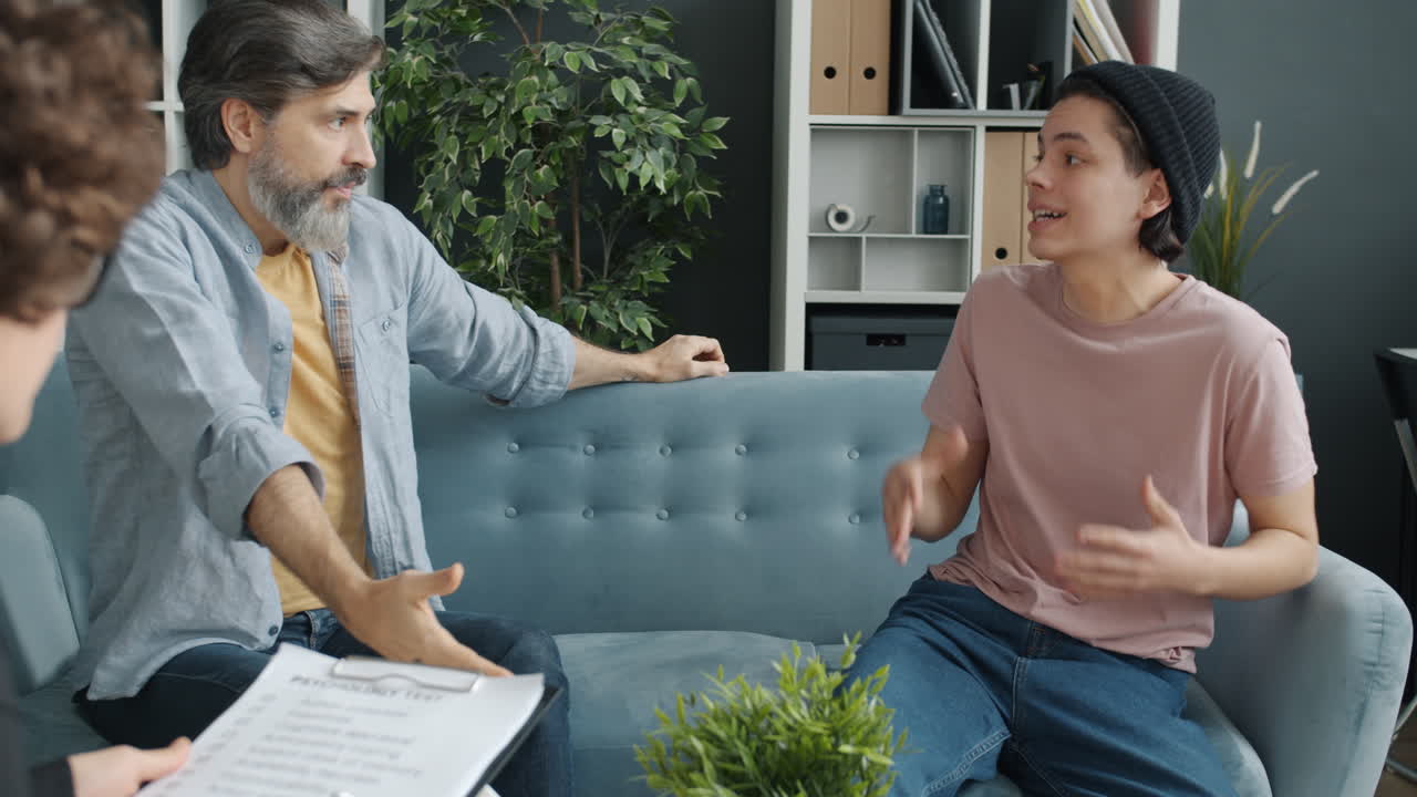 sesión de terapia familiar