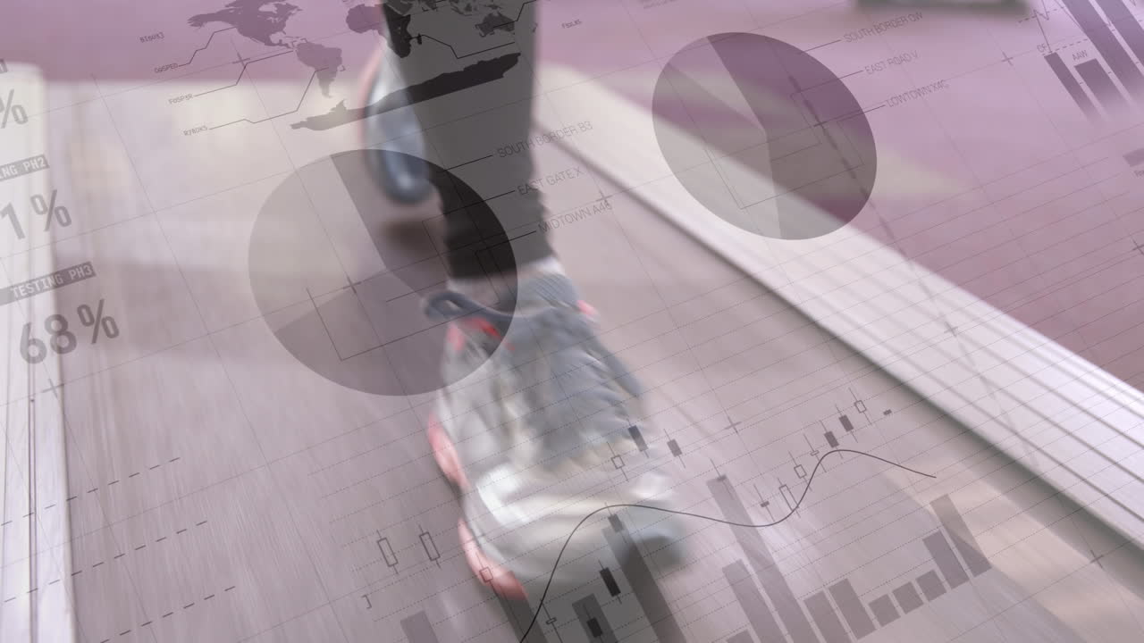 pies corriendo en una cinta de correr 4k