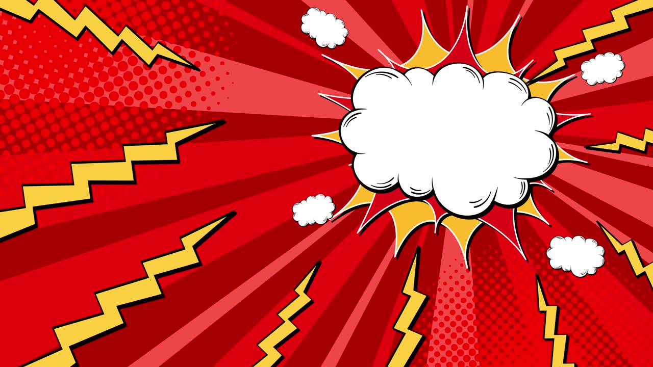 만화책 스타일의 동적 폭발 시스