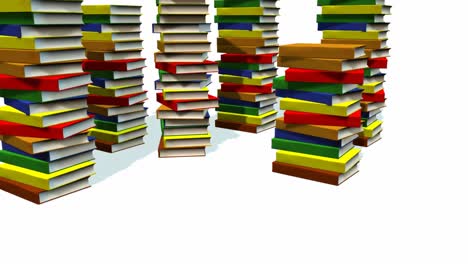 libros en 3d apilados