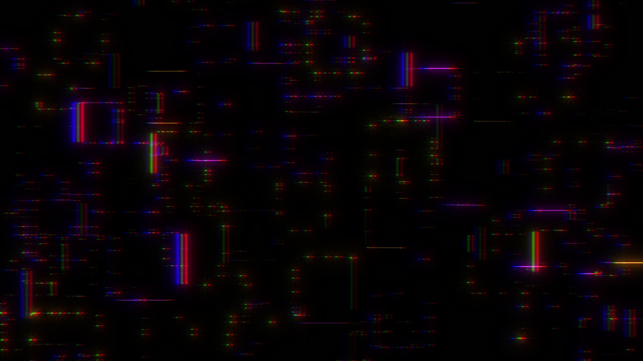 Vibrant, colorful lines intersect with dots in a grid-like pattern. Purpose unclear without context, the abstract arrangement offers a visually striking depiction of geometric elements