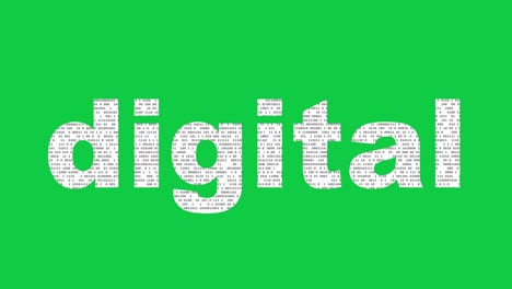 datos y números binarios en la pantalla digital de la computadora en pantalla verde.