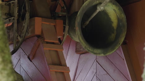 church bell ringing, close up, slow motion