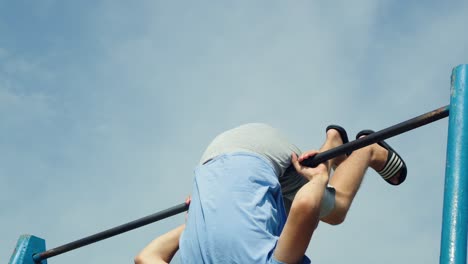 a teenager does sports on the playground 08