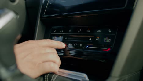 ajuste del control de clima del coche