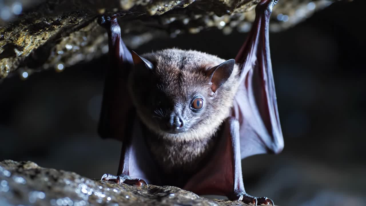 Bat in a cave