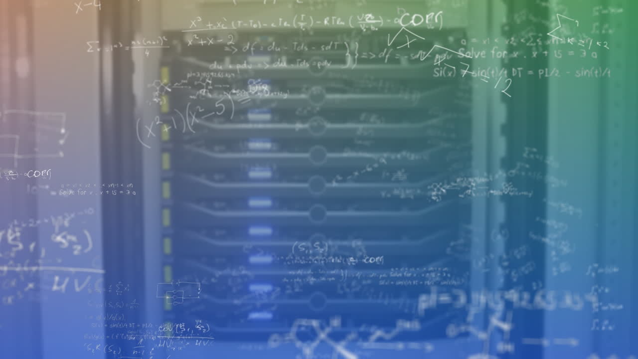 Mathematical equations against server room