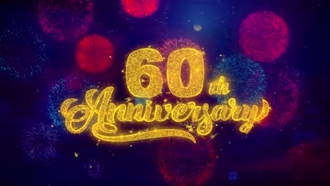 60th anniversary celebration with fireworks