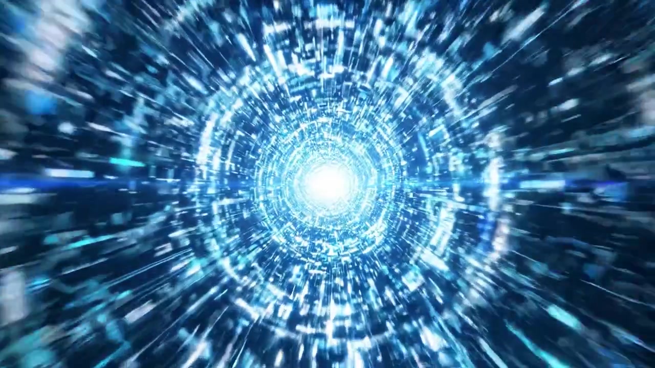 A Stunning Visual Journey Through an Infinite Blue Digital Universe Capturing the Essence of Technology and Motion in Two Frames