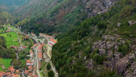 Sanctuary-of-the-Lady-of-Peneda:-Aerial-wide-orbit,-Portugal