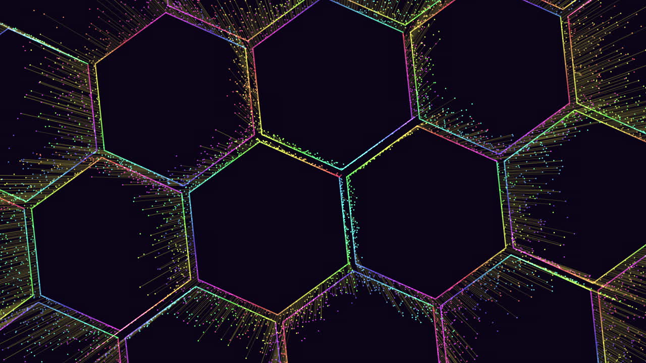 intrincado patrón de panal de miel hexágonos complejos en cuadrícula