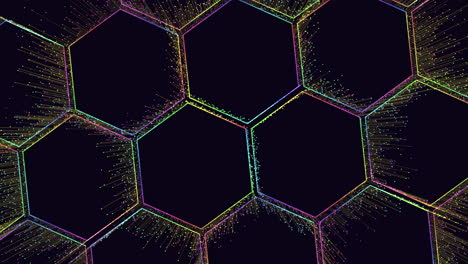 intrincado patrón de panal de miel hexágonos complejos en cuadrícula