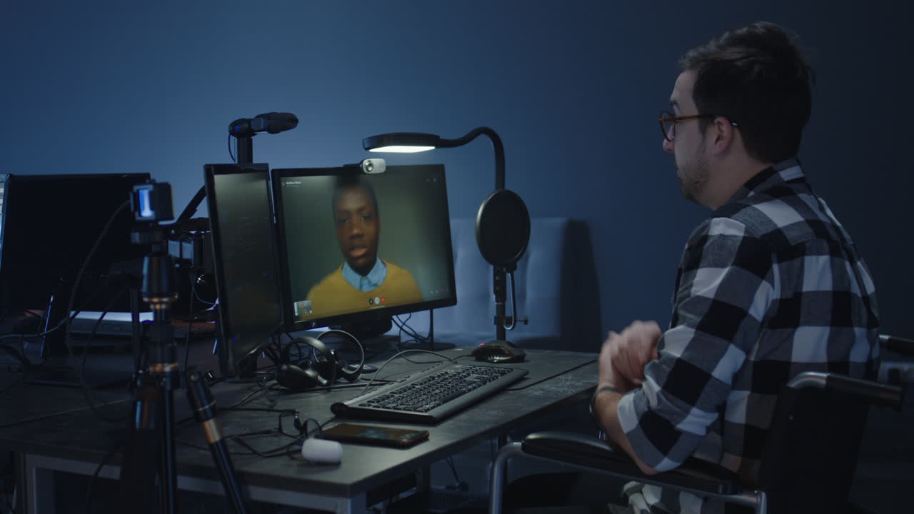 Person in Wheelchair in Video Conference