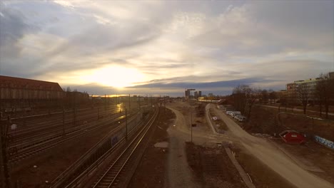 timelapse de una estación de tren en munich alemania
