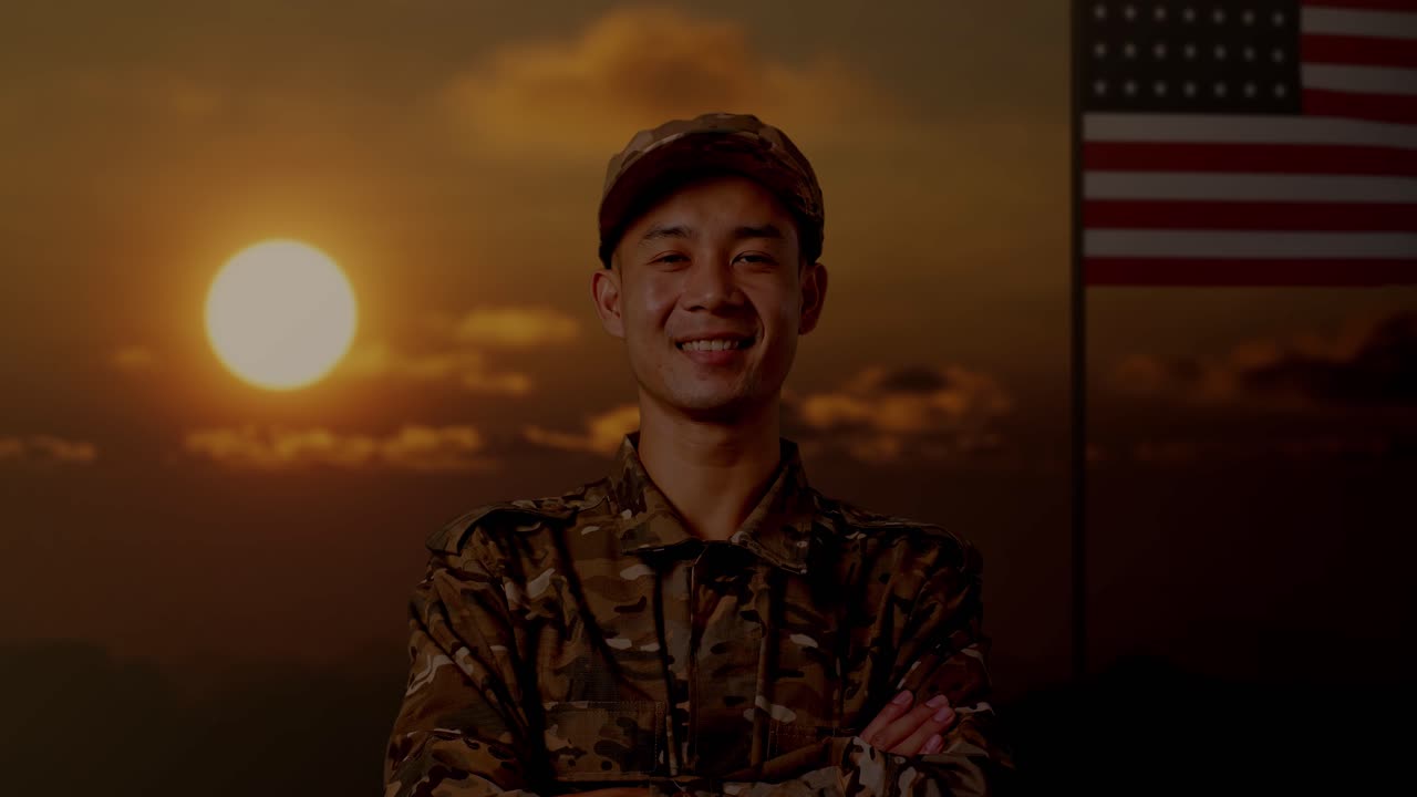 웃는 우리 군인, 해가 지는 순간