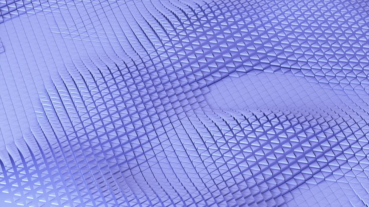 un círculo de azulejos triangulares ondulados de colores