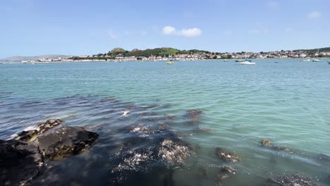 wales conwy harbor sea water ripples
