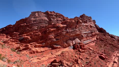 paisaje rocoso de piedra arenisca geológica en el parque estatal del valle de fuego en nevada, estados unidos