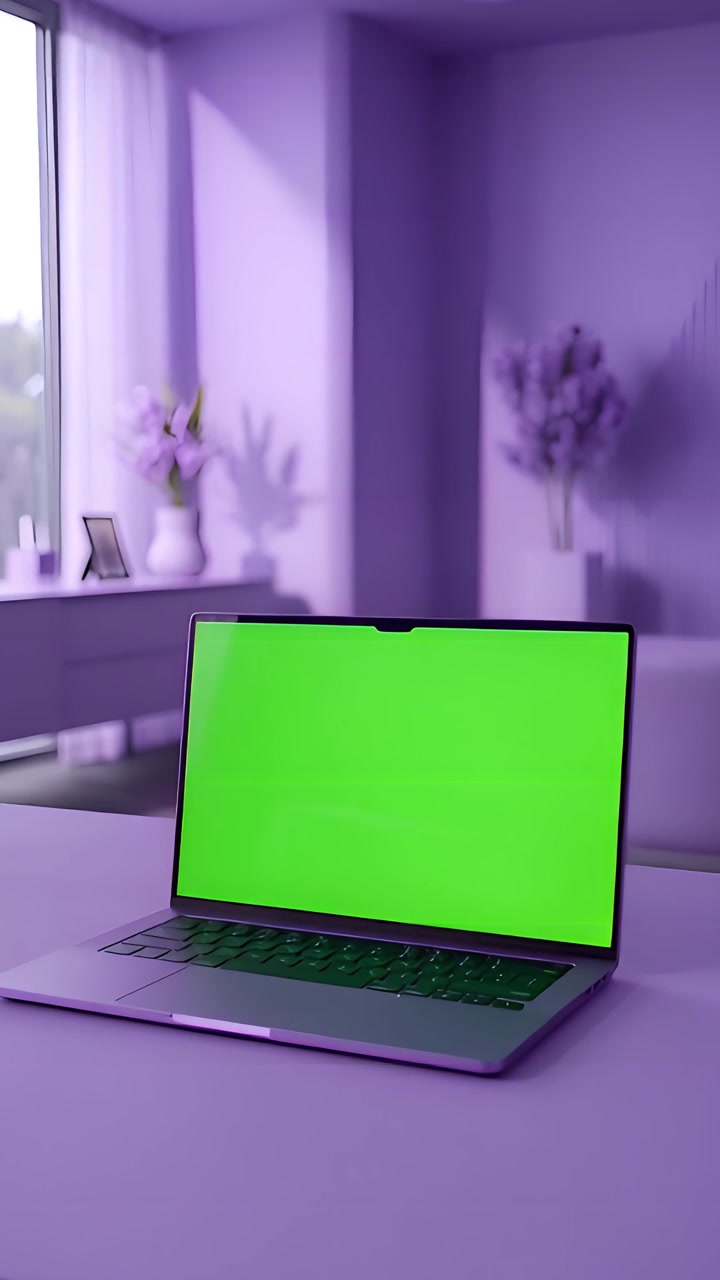 Laptop Green Screen Mockup Video 4K