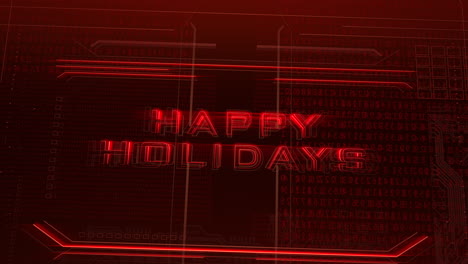 Happy-Holidays-with-cyberpunk-display-and-code-text-from-neon-numbers