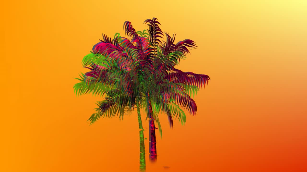palmera de colores 4k