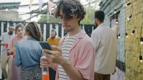 friends gathering at a backyard party