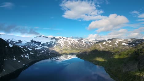 aerial footage beautiful nature norway.