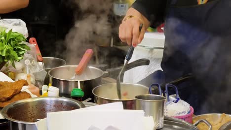 street food vendor cooking