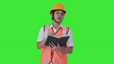Indian-architect-noting-down-points-of-the-building-Green-screen