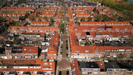 suburban multi family condo complex housing in europe, aerial bird's eye view