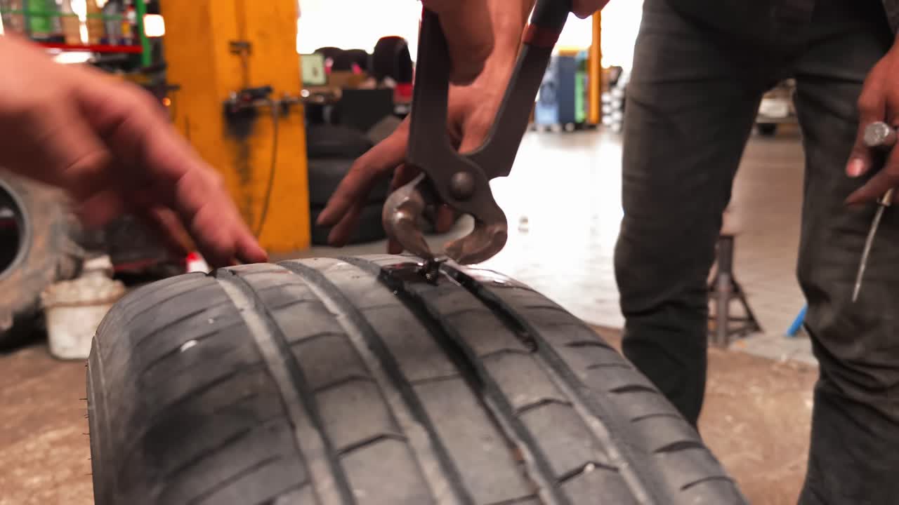 Removing a Nail from a Tire
