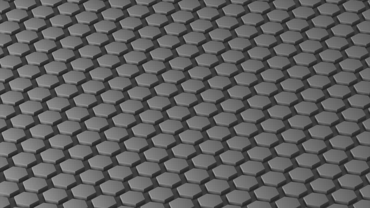 el bucle de azulejos hexagonales negros entrelazados