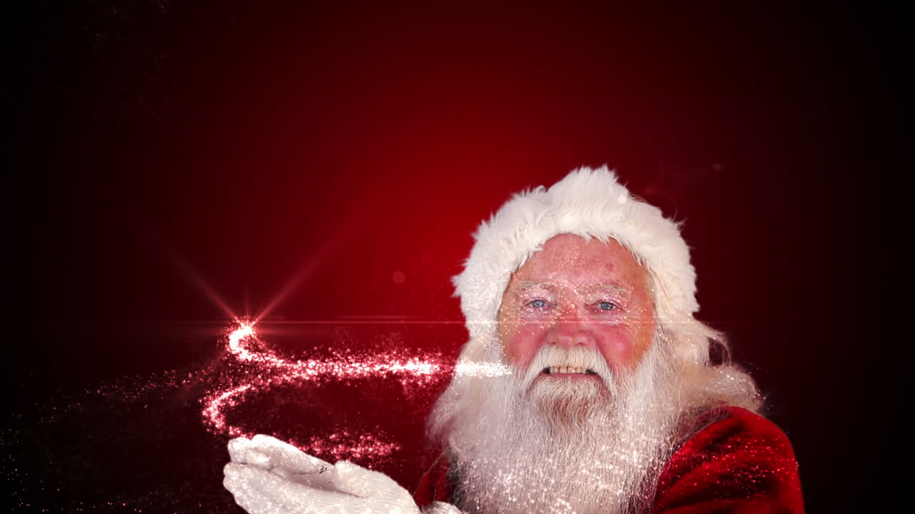 마법의 크리스마스 트리를 만드는 산타