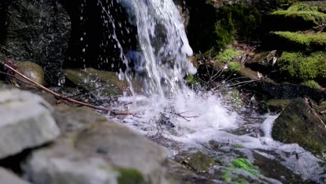 close up of a small waterfall