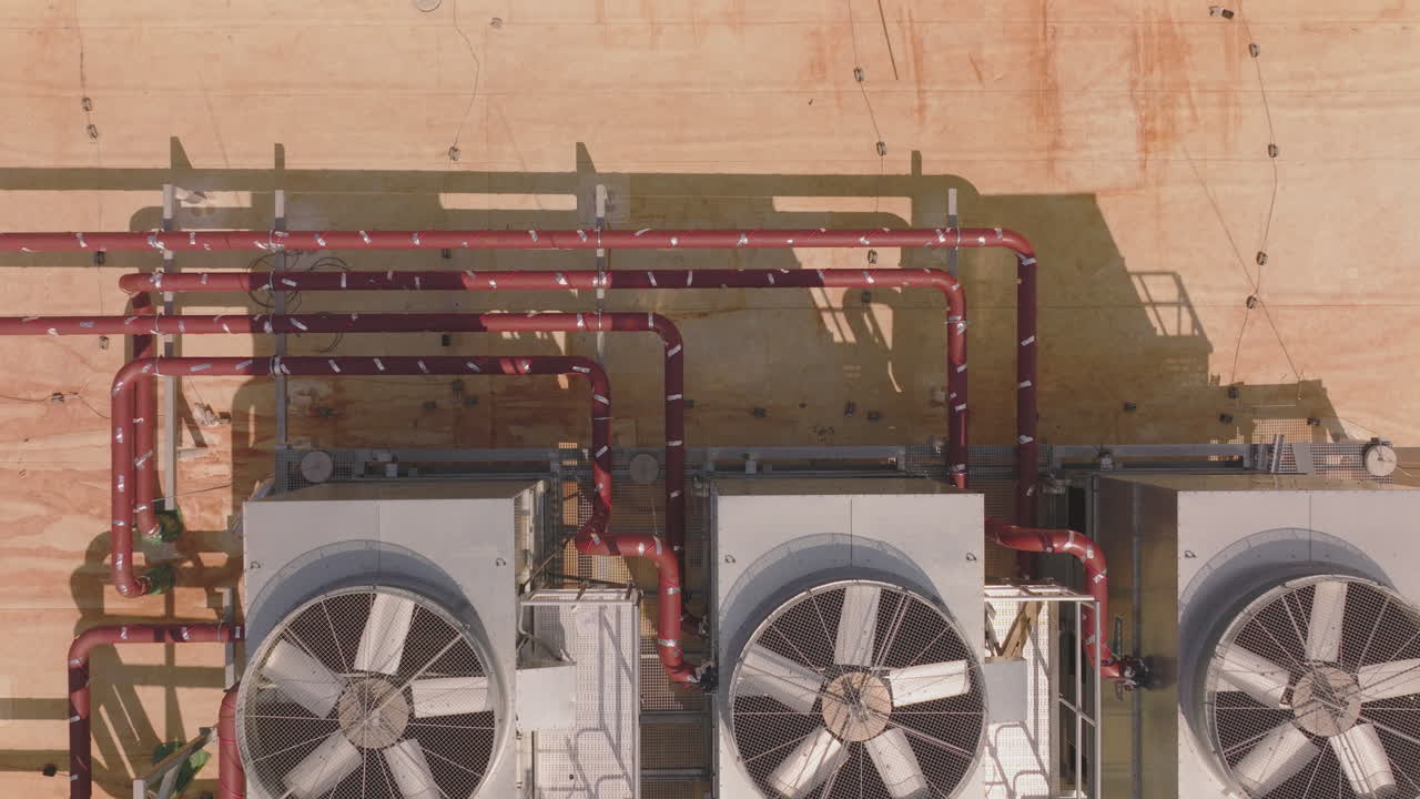 Rooftop HVAC Units with Piping