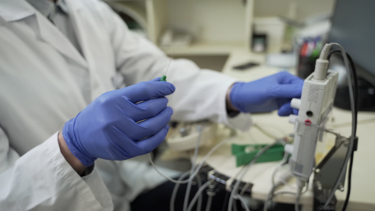 Technology Research Laboratory. Medical research scientist work on new generation disease cure