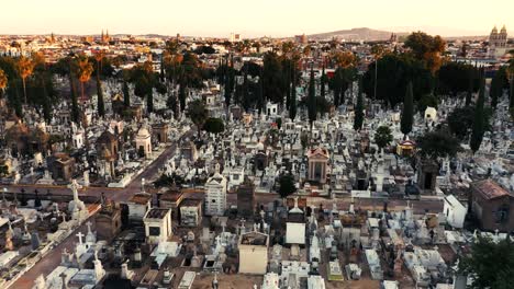 Panteón-de-Mezquitán-in-Guadalajara,-Mexico:-Historic-cemetery-with-famous-tombs,-Gothic-architecture,-and-notable-mausoleums