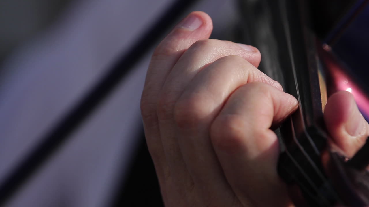 Violin playing close-up