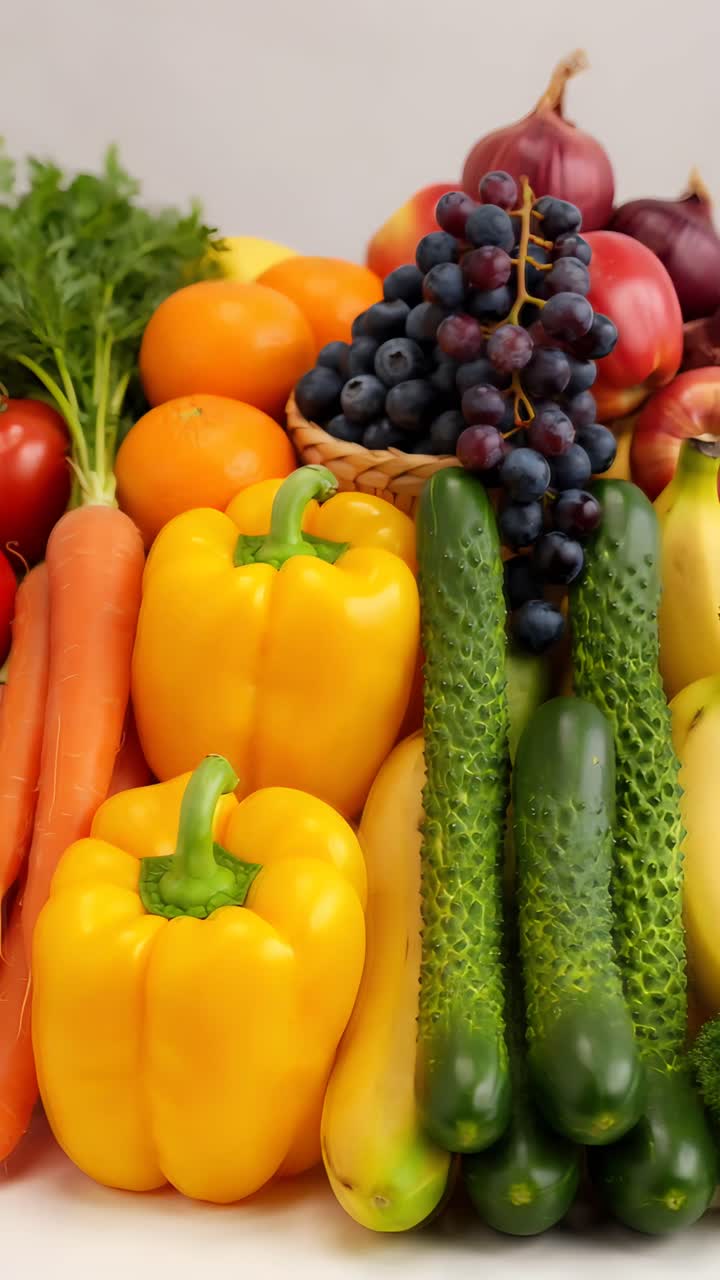 Frutas e Vegetais Orgânicos Frescos 4K