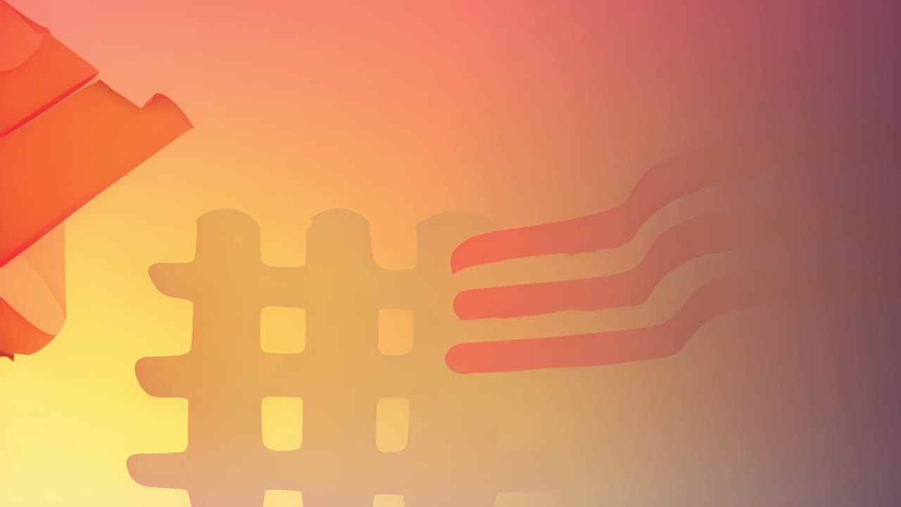 Animating abstract shapes and lines over gradient background