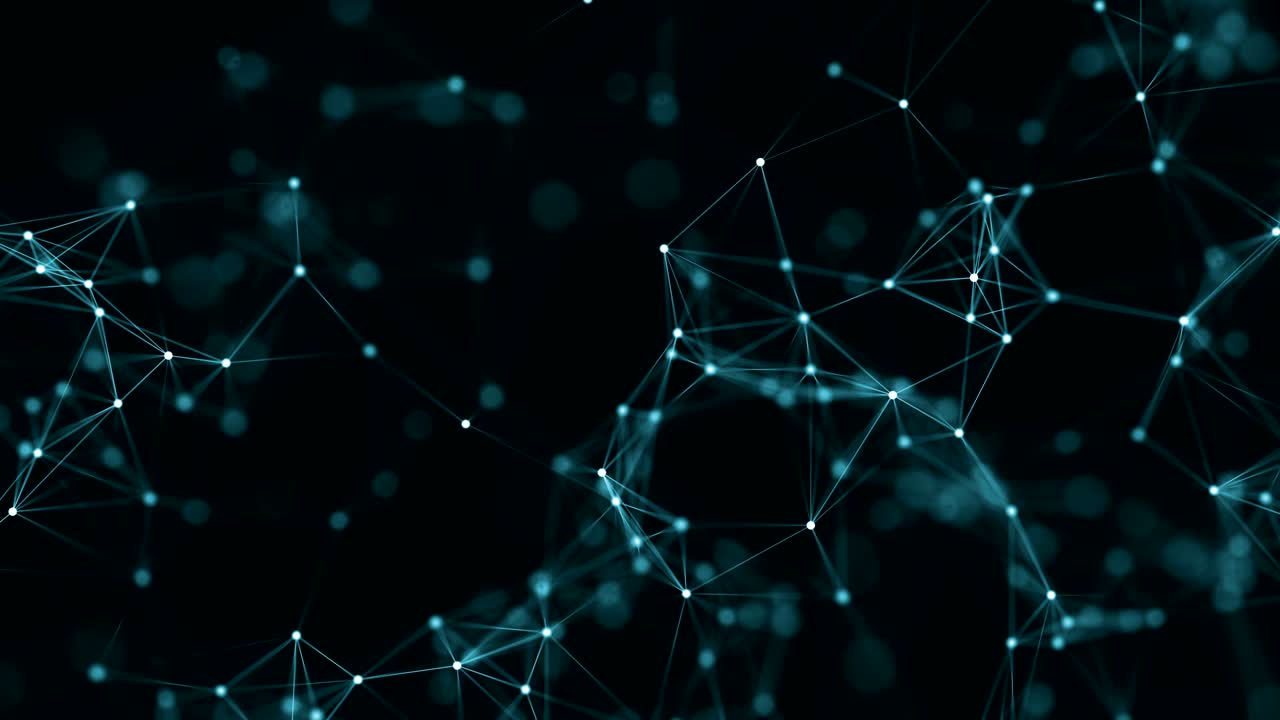 abstract loop color geometrical background with lines and dots