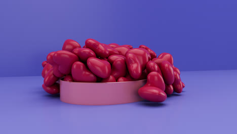 Corazón-Rojo-Animado-Concepto-De-Amor-Del-Día-De-San-Valentín-Gráfico-De-Movimiento-De-Representación-3d.