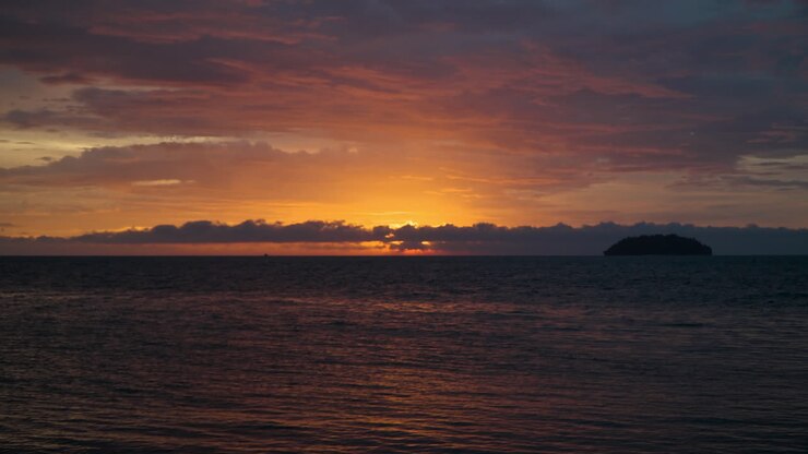 Majestic Dramatic Sunset Sky by the Ocean