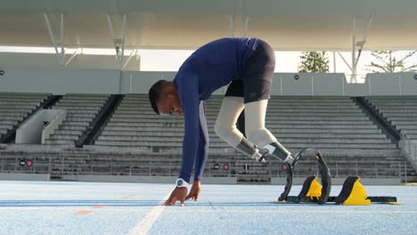 disabled athletic getting ready for the race 4k