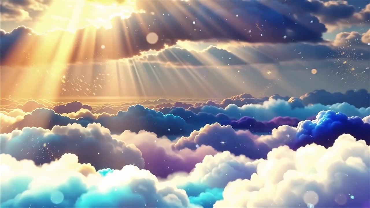 Christian Heavenly Light Worship Background