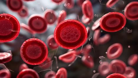 red blood cells close-up